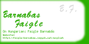 barnabas faigle business card